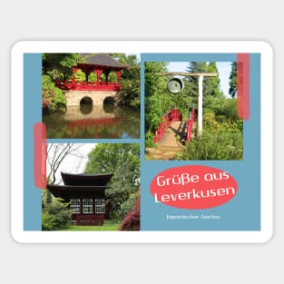 Greetings from Leverkusen Japanese garden Sticker